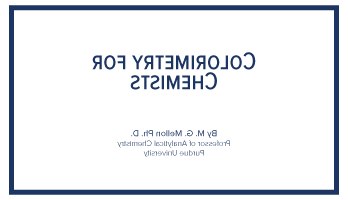 Colorimetry for Chemist, Technical Library, GFS Chemicals